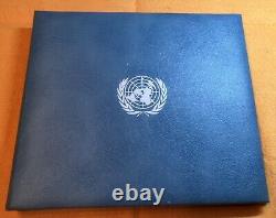 1972 Sterling Silver 5 Coin Proof United Nations Medals & Postmarked Stamp Cover