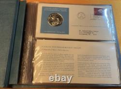 1972 Sterling Silver 5 Coin Proof United Nations Medals & Postmarked Stamp Cover