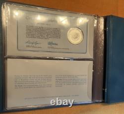 1972 Sterling Silver 5 Coin Proof United Nations Medals & Postmarked Stamp Cover