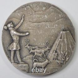 1972 Swedish Artist Leo Holmgren Solid. 925 Silver Medal Franklin Mint 6.76oz