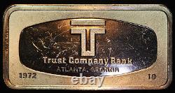1972 Trust Company Bank Atlanta Georgia Franklin Mint 2oz 925 Silver bar C3831