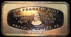 1972 Trust Company Bank Atlanta Georgia Franklin Mint 2oz 925 Silver bar C3831