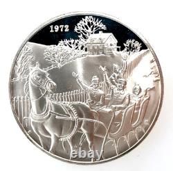1972 USA Franklin Mint HOLIDAY Home for Christmas Proof Silver Medal-Coin Only
