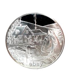 1972 USA Franklin Mint HOLIDAY Home for Christmas Proof Silver Medal-Coin Only
