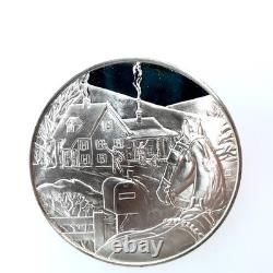 1972 USA Franklin Mint HOLIDAY Home for Christmas Proof Silver Medal-Coin Only