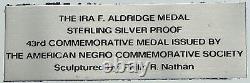 1972 US Franklin Mint ACTOR IRA FREDERICK ALDRIDGE Proof Silver Medal i113042