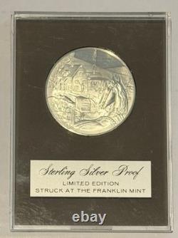1972 US USA Franklin Mint HOLIDAY Home for Christmas Proof Silver Medal