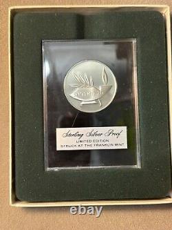 1972 US USA Franklin Mint Hannukah FESTIVAL of LIGHTS Proof Silver Medal