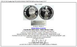 1972 US USA Franklin Mint WILLIAM MONROE TROTTER Old Proof Silver Medal i113047