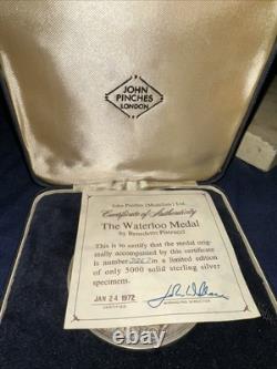 1972 Waterloo Commemorative Silver Medal Franklin Mint