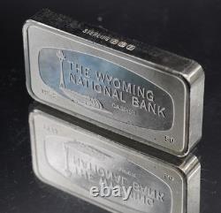 1972 Wyoming National Bank Casper Franklin Mint WOW! 2oz 925 Silver bar C6212