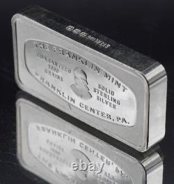 1972 Wyoming National Bank Casper Franklin Mint WOW! 2oz 925 Silver bar C6212