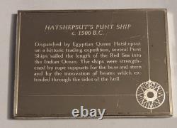 1973 1500 grains 3.12 oz. 925 Silver Ingot Great Sailing Ships Franklin Mint