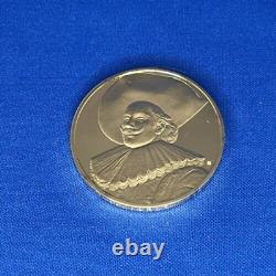 1973 24K on Sterling Silver Franklin Mint Laughing Cavalier 1624 Frans Hals Coin