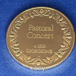 1973 24K on Sterling Silver Franklin Mint Pastoral Concert c1510 Giorgione Coin