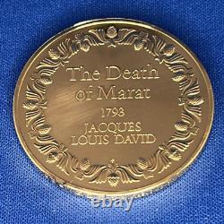 1973 24K on Sterling Silver Franklin Mint The Death of Marat 1793 Coin