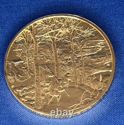 1973 24K on Sterling Silver Franklin Mint The Return of the Hunters Coin