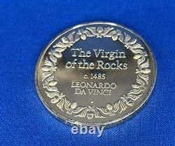 1973 24K on Sterling Silver Franklin Mint The Virgin of the Rocks Medal
