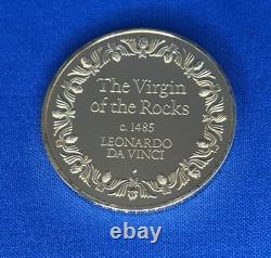 1973 24K on Sterling Silver Franklin Mint The Virgin of the Rocks Medal