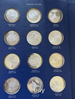 1973 America In Space Manned/Unmanned 24 Rounds Proof Set (. 925 Silver)