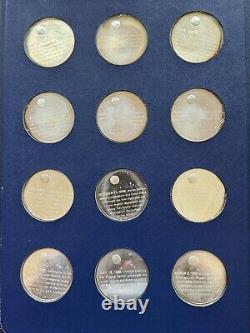 1973 America In Space Manned/Unmanned 24 Rounds Proof Set (. 925 Silver)