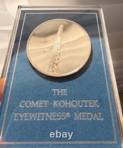 1973 Comet Kohoutek Eyewitness Medal. 925 Sterling Silver Franklin Mint with COA