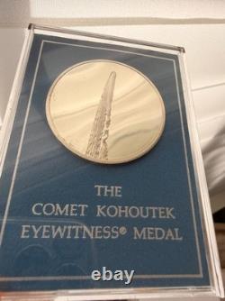1973 Comet Kohoutek Eyewitness Medal. 925 Sterling Silver Franklin Mint with COA