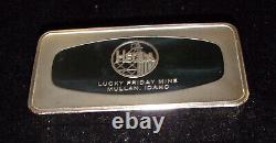 1973 FRANKLIN MINT Hecla Lucky Friday Mine 4.2 oz. 999 Silver RARE BAR