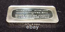 1973 FRANKLIN MINT Hecla Lucky Friday Mine 4.2 oz. 999 Silver RARE BAR