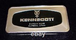 1973 FRANKLIN MINT Kennecott Burgin Mine 4.2 oz. 999 Silver RARE BAR