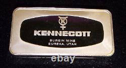 1973 FRANKLIN MINT Kennecott Burgin Mine 4.2 oz. 999 Silver RARE BAR