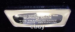 1973 FRANKLIN MINT Kennecott Burgin Mine 4.2 oz. 999 Silver RARE BAR