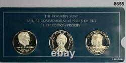 1973 Franklin Mint 1-1/2 Proof 24g Sterling Silver 12 Medals Mint Sealed #8655