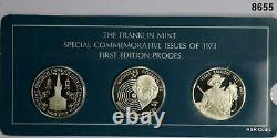 1973 Franklin Mint 1-1/2 Proof 24g Sterling Silver 12 Medals Mint Sealed #8655