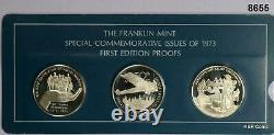 1973 Franklin Mint 1-1/2 Proof 24g Sterling Silver 12 Medals Mint Sealed #8655