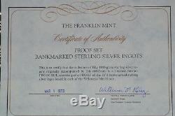 1973 Franklin Mint Bank Ingots Complete Set 104 Oz Sterling Silver