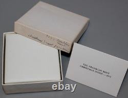 1973 Franklin Mint Christmas Carolers Silver Art Bar 2.3oz 1000 grains Box COA