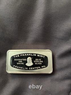 1973 Franklin Mint Christmas Ingot 1000 Grain. 925 Sterling Silver Carolers