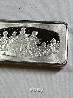 1973 Franklin Mint Christmas Silver Bar ASW 1.93 oz