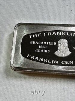 1973 Franklin Mint Christmas Silver Bar ASW 1.93 oz