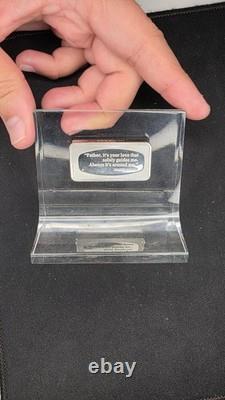 1973 Franklin Mint Father's Day 1000 Grains Sterling Silver Ingot Lucite