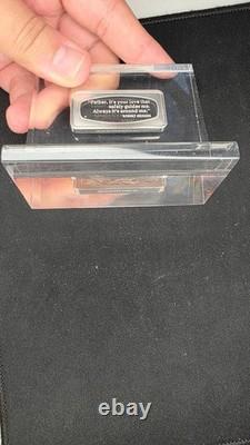 1973 Franklin Mint Father's Day 1000 Grains Sterling Silver Ingot Lucite 1973 Franklin Mint Father's Day 1000 Grains Sterling Silver Ingot Lucite