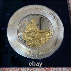 1973 Franklin Mint Official Bicentennial Commemorative Plate Sterling Silver