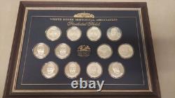 1973 Franklin Mint Presidential Medals Set 40 Sterling Silver Coins, 46oz+ COA