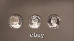 1973 Franklin Mint Presidential Medals Set 40 Sterling Silver Coins, 46oz+ COA