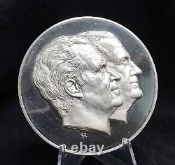 1973 Franklin Mint Proof Nixon Inauguration 198.9 Grams 925 Sterling Silver