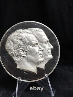 1973 Franklin Mint Proof Nixon Inauguration 198.9 Grams 925 Sterling Silver
