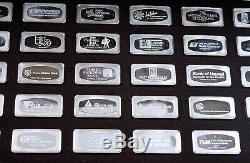 1973 Franklin Mint Proof Set of Bankmarked Sterling Silver Ingots