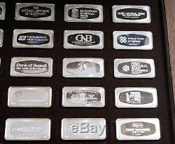 1973 Franklin Mint Proof Set of Bankmarked Sterling Silver Ingots