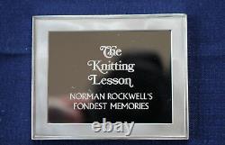 1973 Franklin Mint Rockwell's Fondest Memories Knitting Lesson Silver Bar P0195